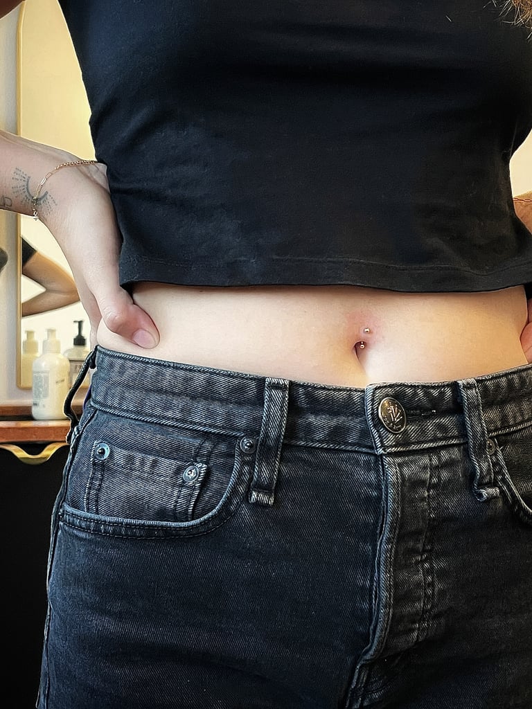 I Got A Belly-Button Piercing: See The In-Process Photos | Popsugar Beauty