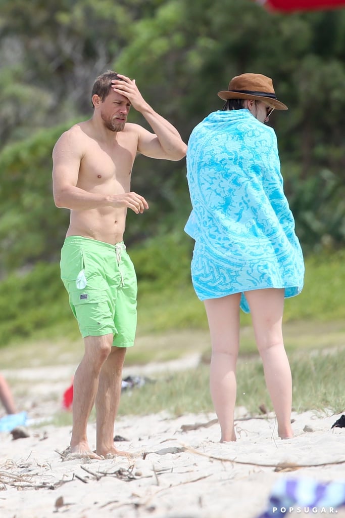 Charlie Hunnam and Morgana McNelis Pictures in Hawaii 2018