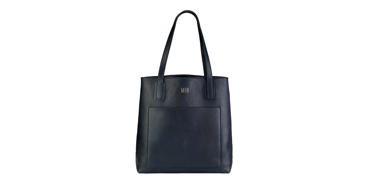 Metro Pebble Grain Leather Tote Bag by Graphic Imagine | Best Monogrammed Handbags | POPSUGAR ...
