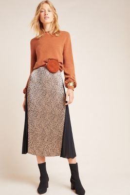 Riley Leopard Midi Skirt