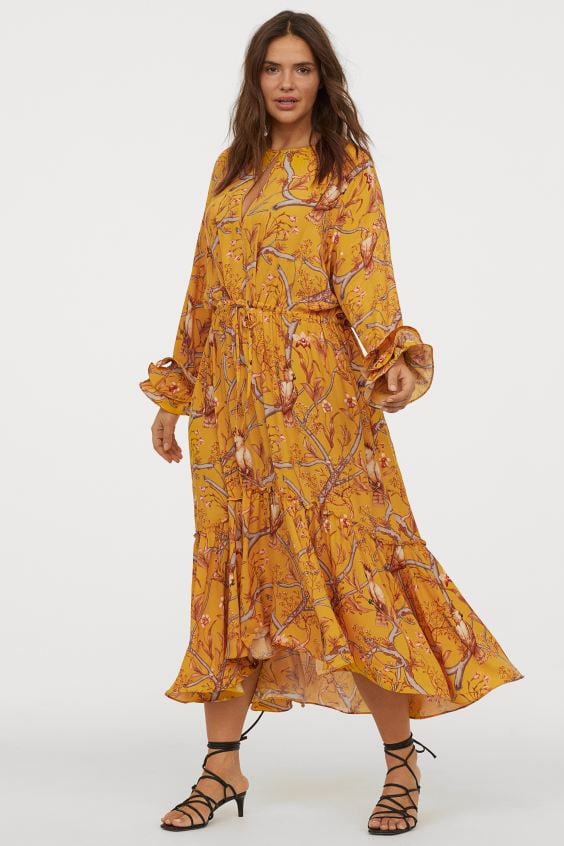 Crepe maxi dress hotsell h&m
