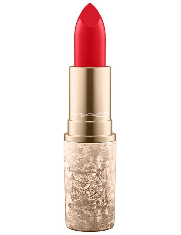 MAC Snow Ball Lipstick in Rouge En Snow