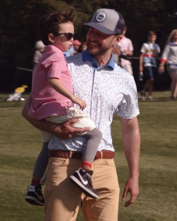 Jessica Biel Cheers Justin Timberlake on at Golf Tournament
