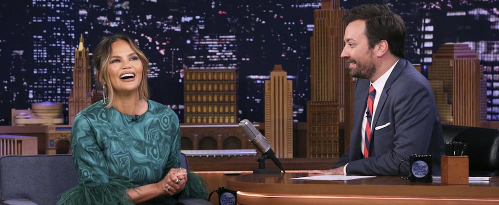 Chrissy Teigen's Green Dress on The Tonight Show 2019
