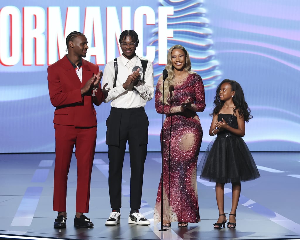 Savannah James's Nude Illusion Dress at the ESPYs POPSUGAR Fashion UK
