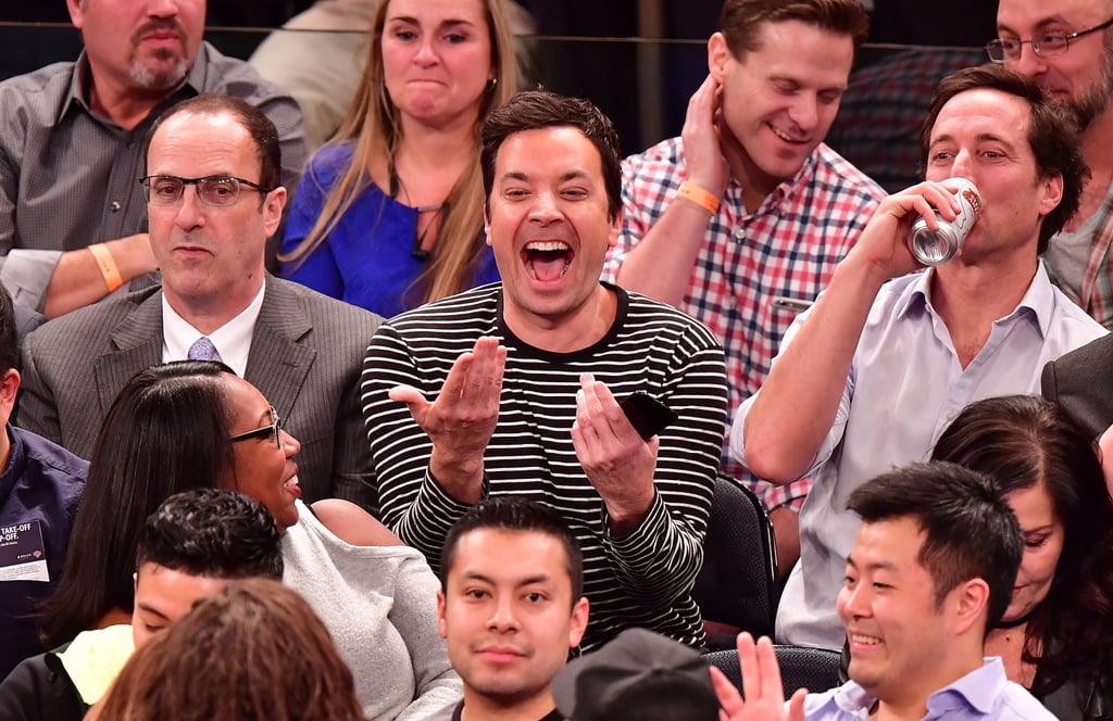 Jimmy Fallon at the Knicks Game January 2017