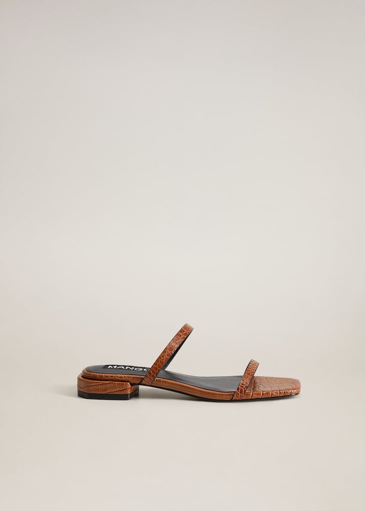 Mango Flat Croc Sandals