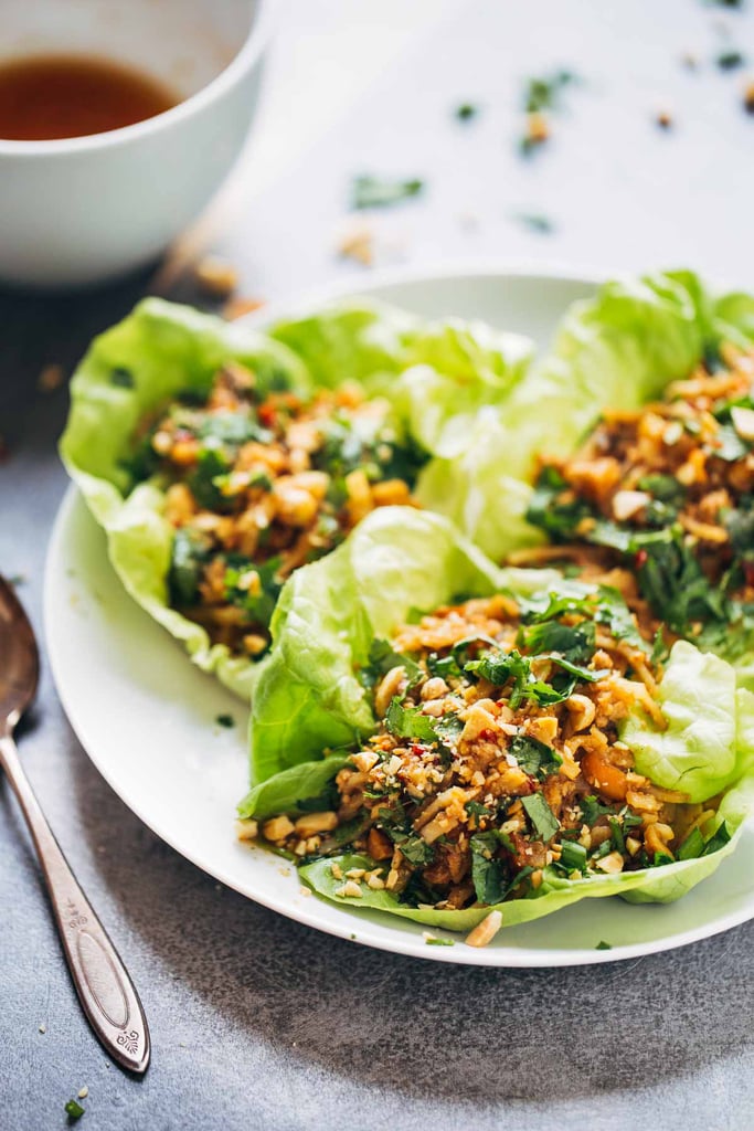 Chicken Lettuce Wraps With Ginger-Garlic Sauce and Peanuts