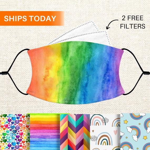 Rainbow Face Mask