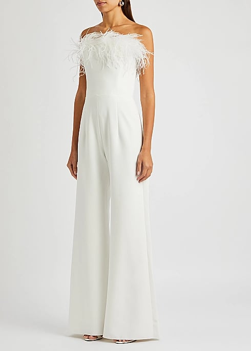 Wedding Jumpsuits: 16 Arlington Taree Feather-Trimmed Jumpsuit