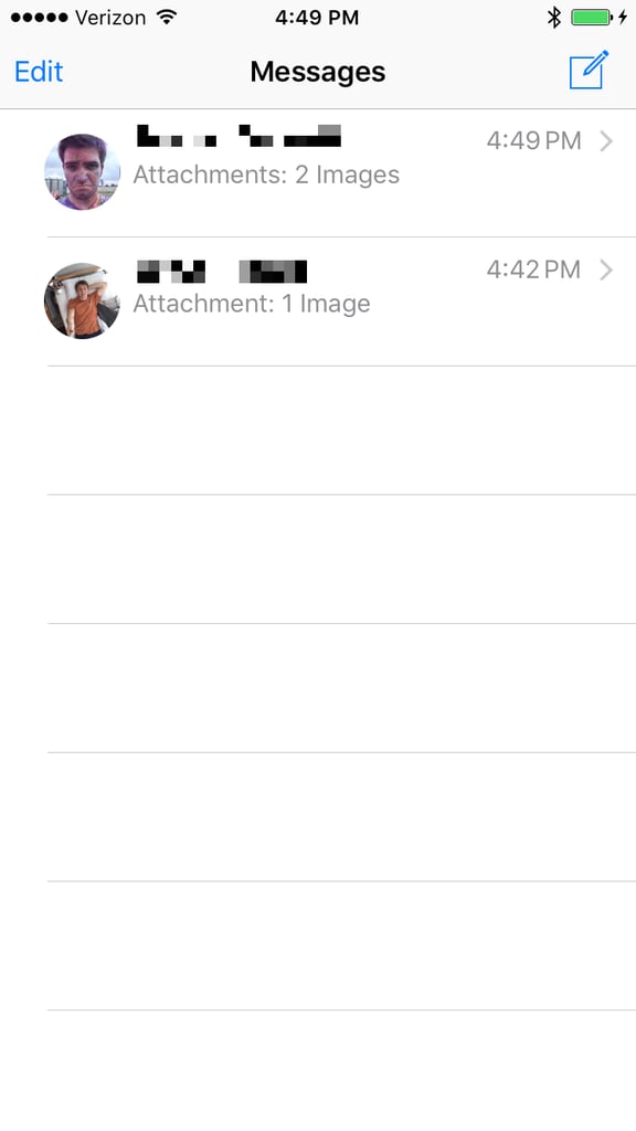 Contact photos in Messages