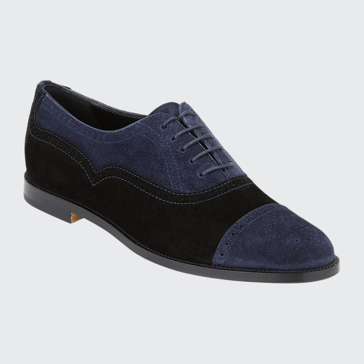 Manolo Blahnik Row Two Tone Suede Oxford Loafers The Best Shoe