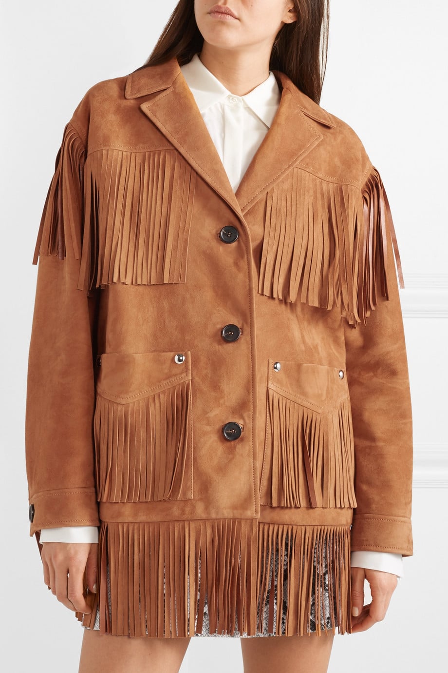 Oversized fringe jacket clearance