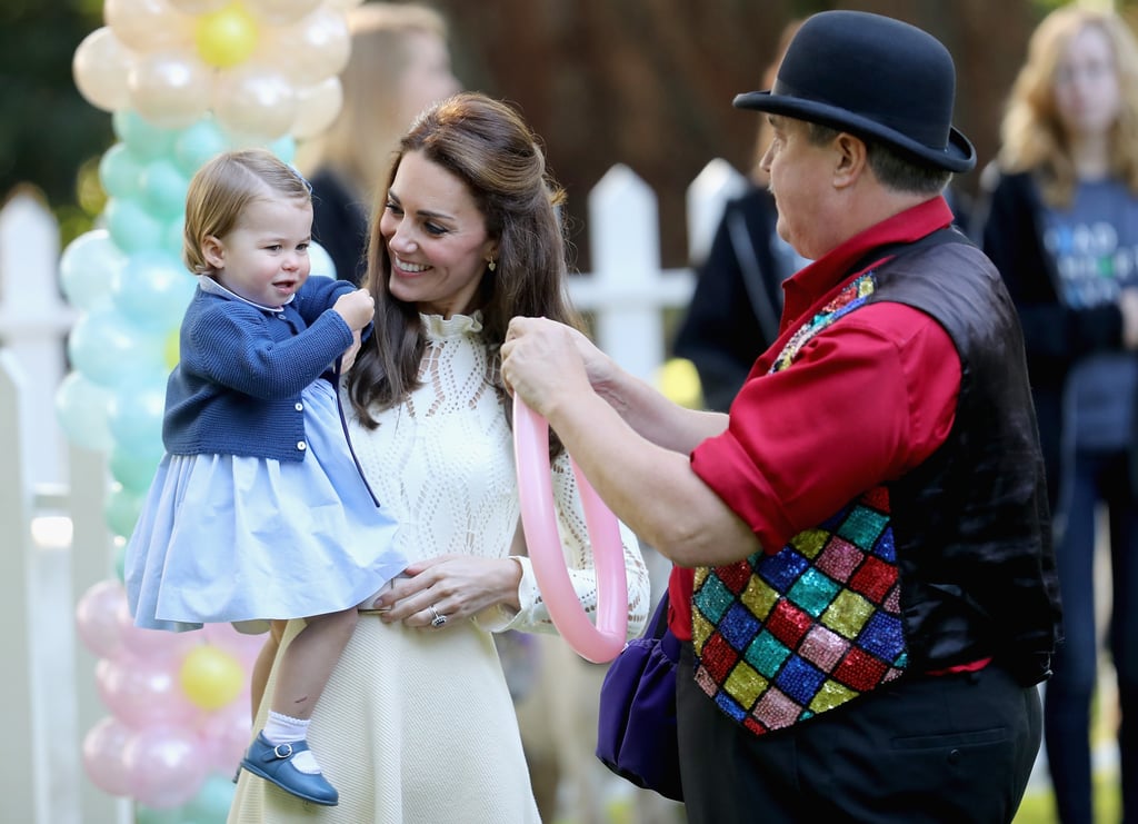 Charlotte may be in love with that pink balloon, but Kate is in love with Charlotte's little face.