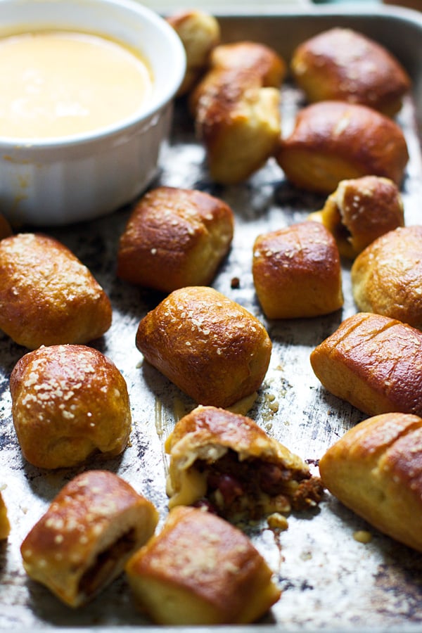 Chili Cheese Pretzel Bites