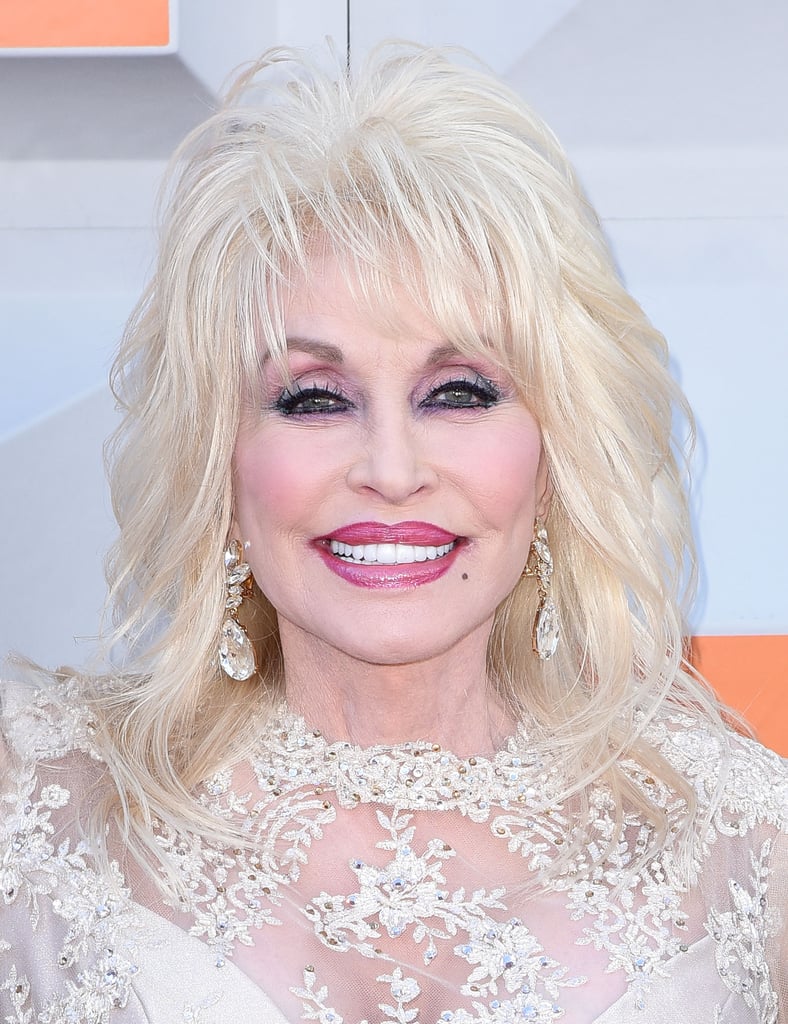 Dolly Parton's makeup looks. 