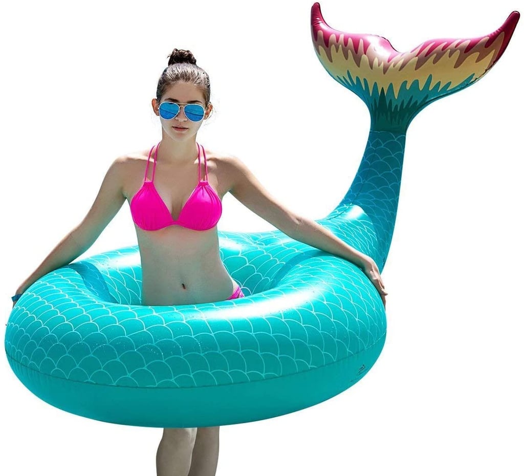 A Mermaid Pool Float: Jasonwell Giant Inflatable Mermaid Tail Pool Float Pool Tube