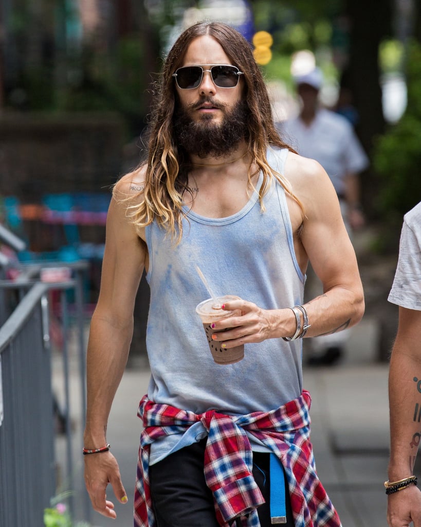 He looks great in a tank top, especially a tie-dyed one.