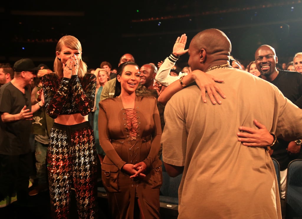 Taylor Swift and Kim Kardashian React to Kanye at VMAs 2015