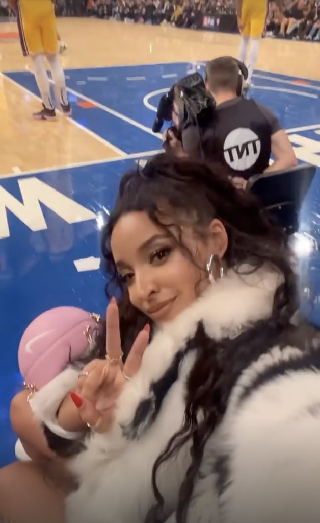 Tinashe Wears Wild Platform Boots Courtside at Knicks Game