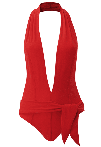 Lisa Marie Fernandez Riri Tomato Crepe Maillot
