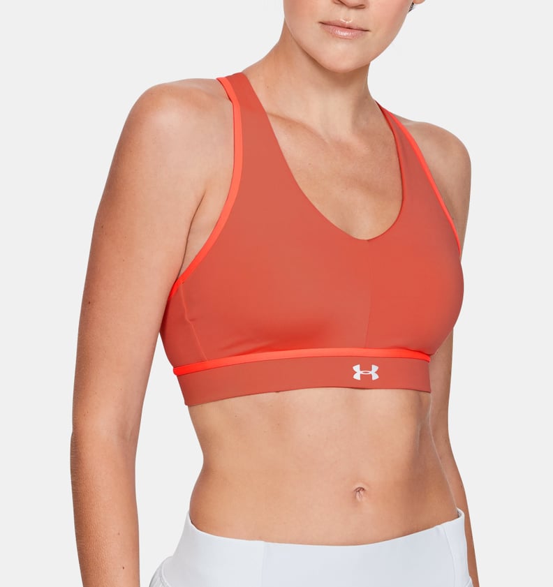 Under Armour UA Crossback Mid Block Sports Bra for Women - Red