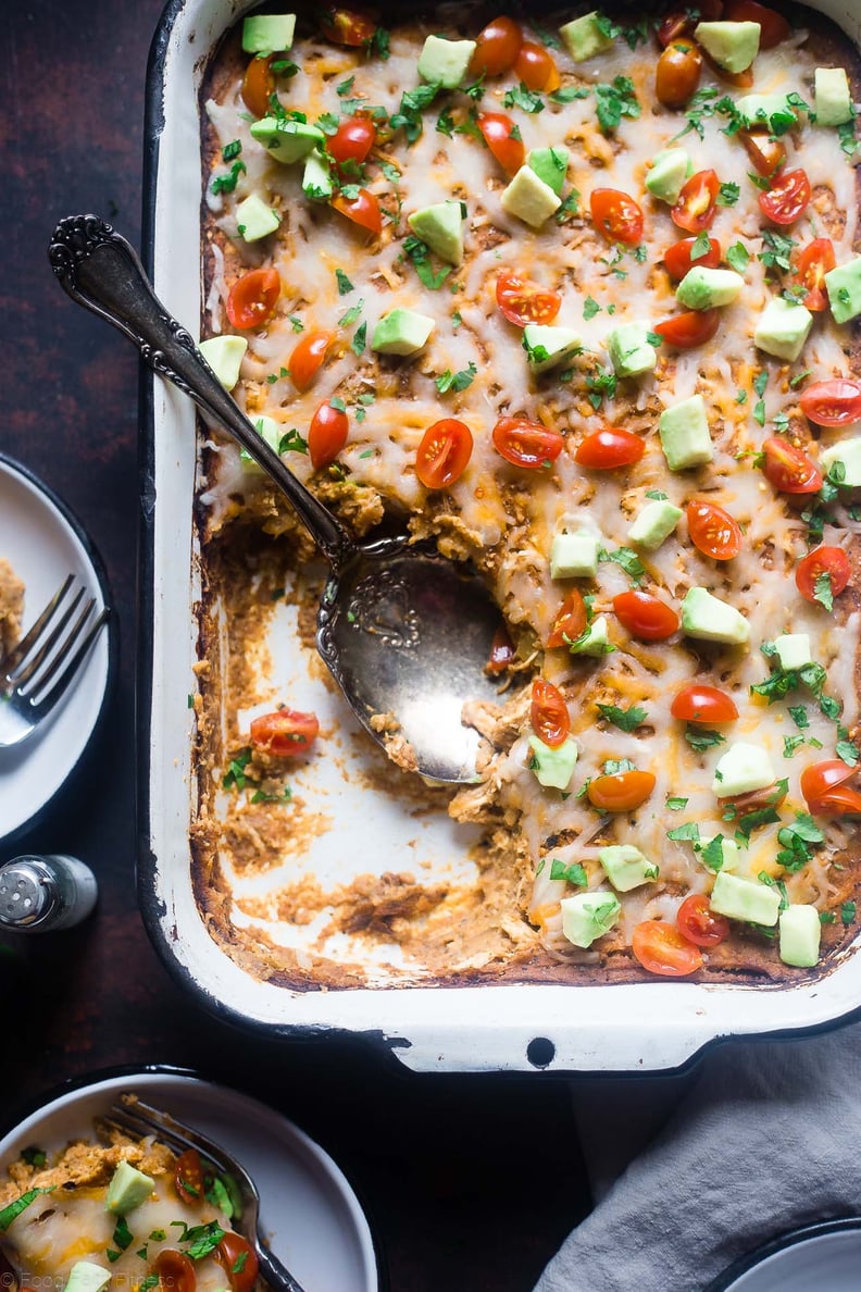 Chicken Enchilada Casserole With Cauliflower