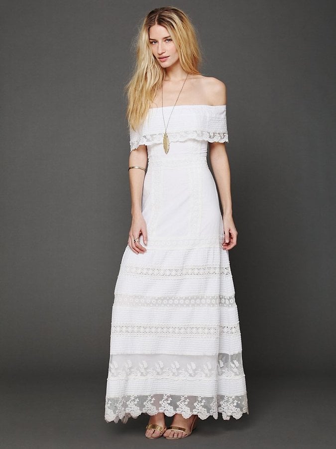 Candela Looks Like an Angel White Off-the-Shoulder Maxi Dress