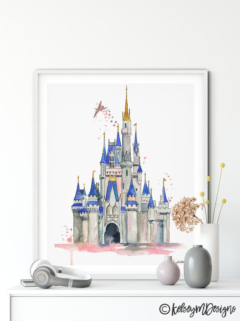 Disney Castle Watercolor Print