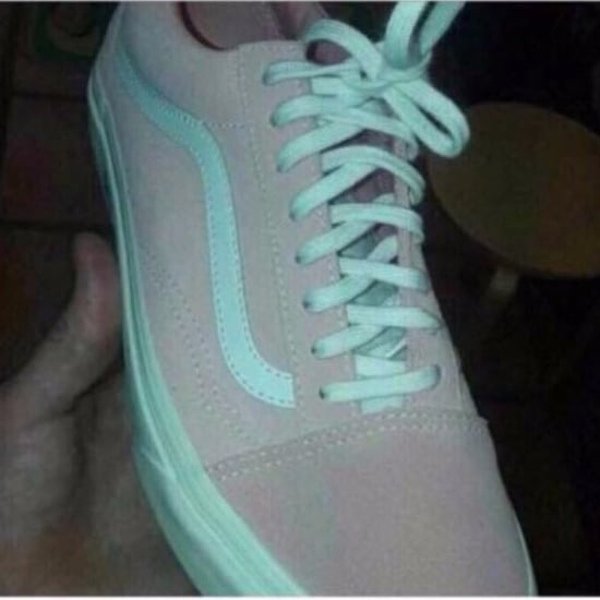 Optical Illusion Sneakers Teal and Gray or Pink and White
