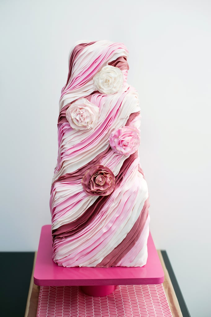 Can we all agree this is one phenomenal cake? All the marvelous layers of different shades of pink are having us do double takes.