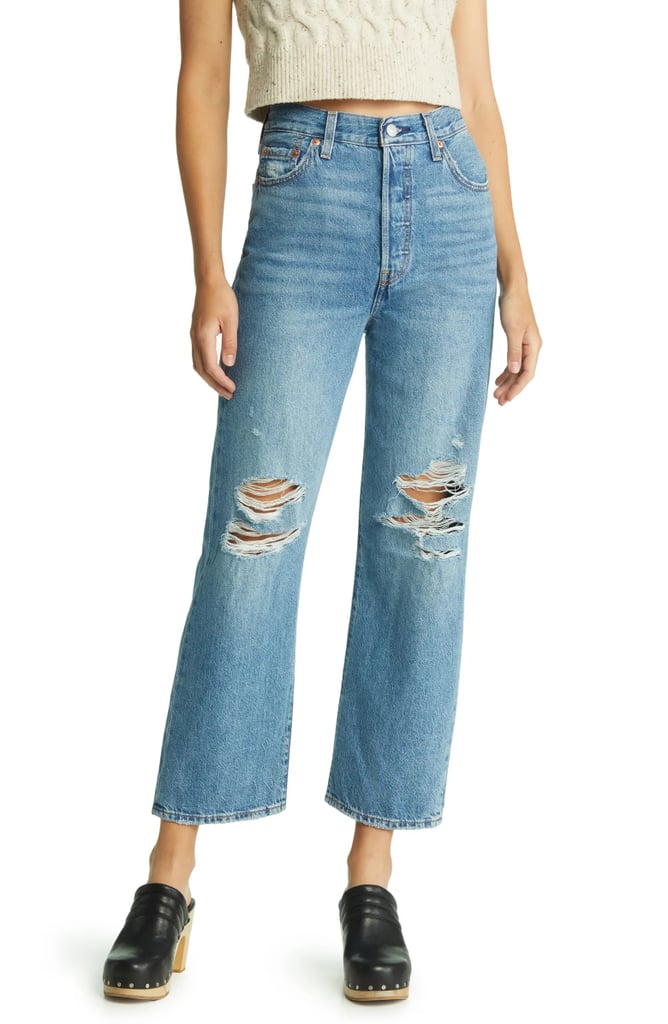 Jeans and Pants: Levi's Ribcage Ripped Ankle Straight Leg Jeans