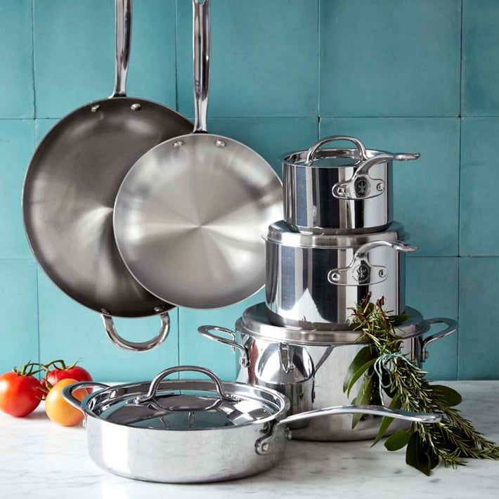 A Good Deal: Williams Sonoma Open Kitchen Stainless-Steel 10-Piece Cookware Set