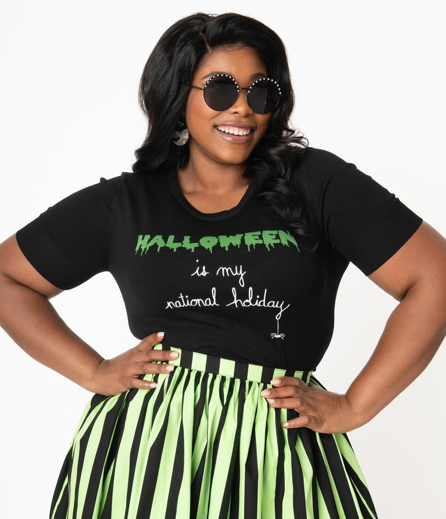 Hell Bunny Plus Size Halloween Forever Knit Top