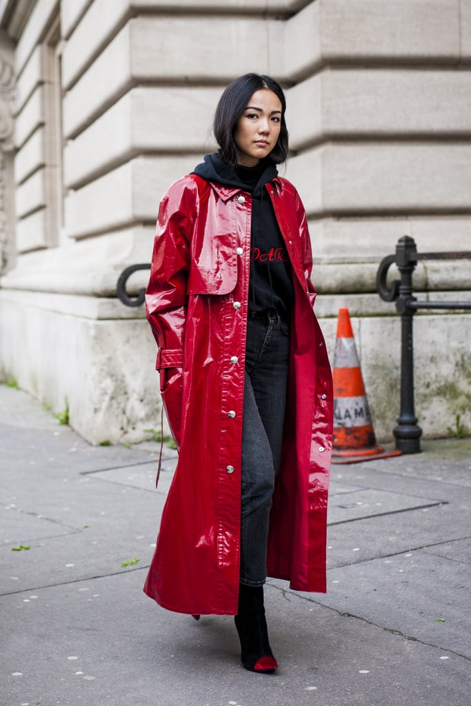 Go For a Long and Colourful Vinyl Coat | Stylish Ways to Wear a ...