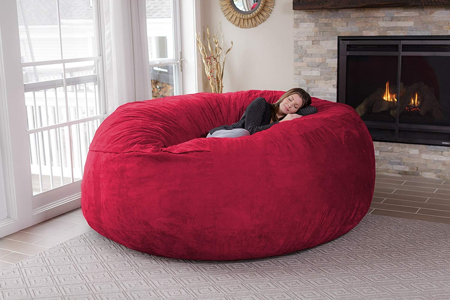 Giant red bean bag sale