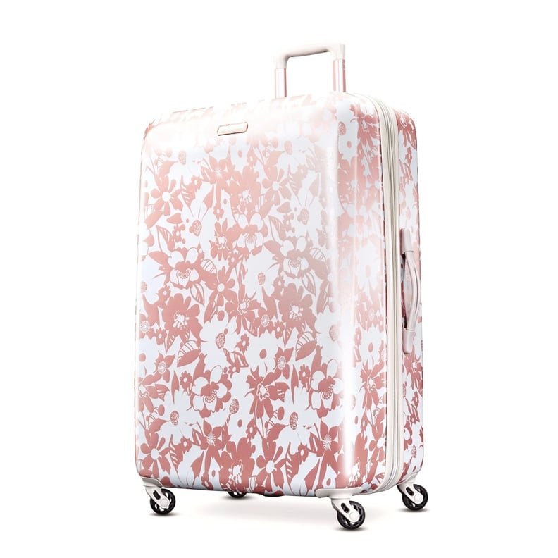 American Tourister Arabella Hardside Spinner Suitcase in Floral Rose Gold