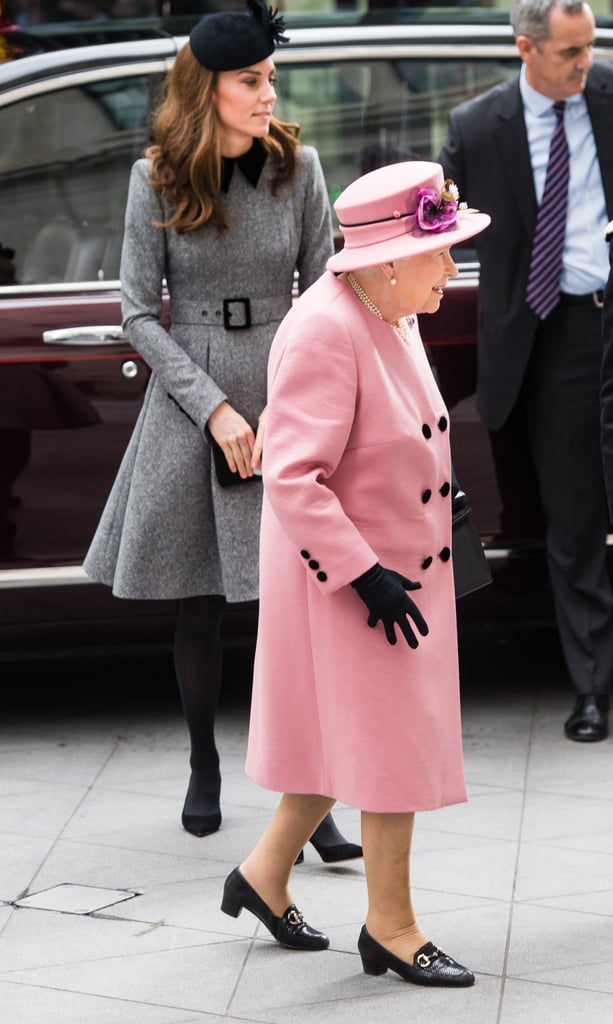 Kate Middleton Grey Coat Dress March 2019