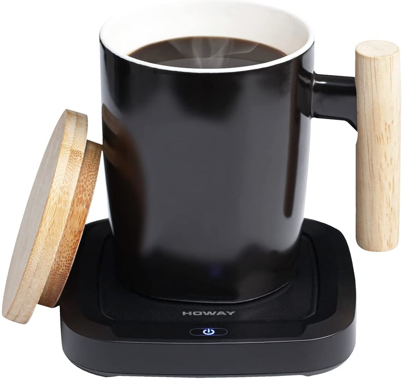 For Warm Drinks: HOWAY Coffee Warmer and Mug Set