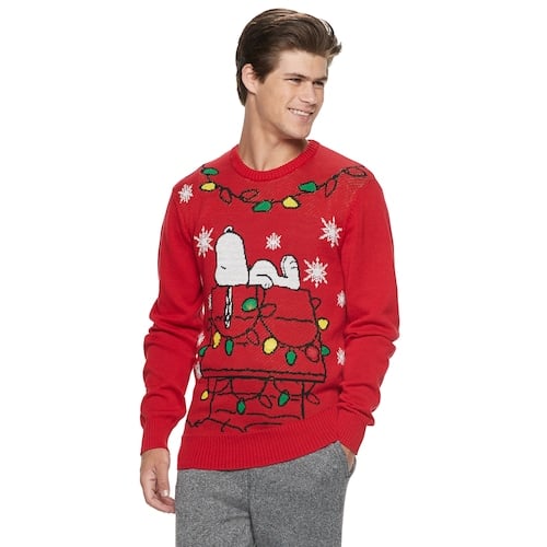 Men's Peanuts Snoopy Light-Up Christmas Sweater