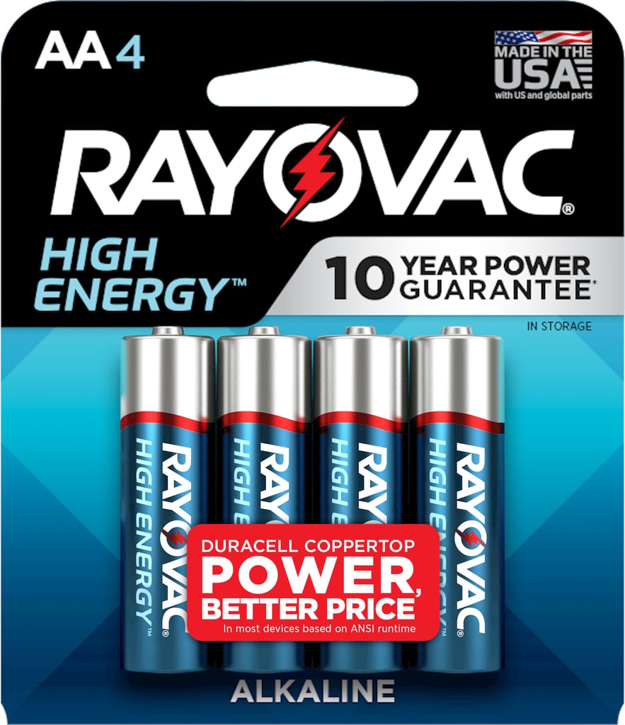 Rayovac's High Energy AA Alkaline Batteries