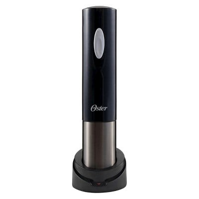 For Easy Wine Access: Oster Metallic Black Electric Wine Opener