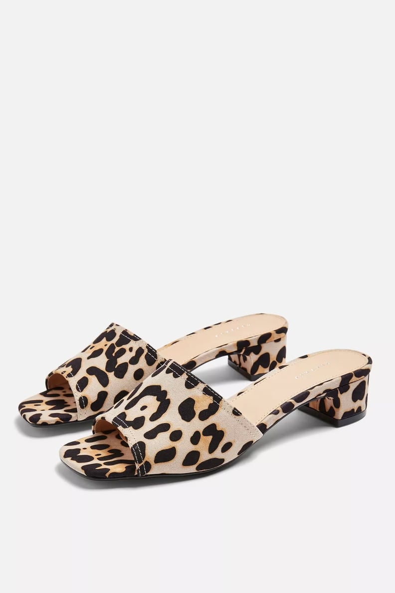 Topshop Diva Leopard Mules