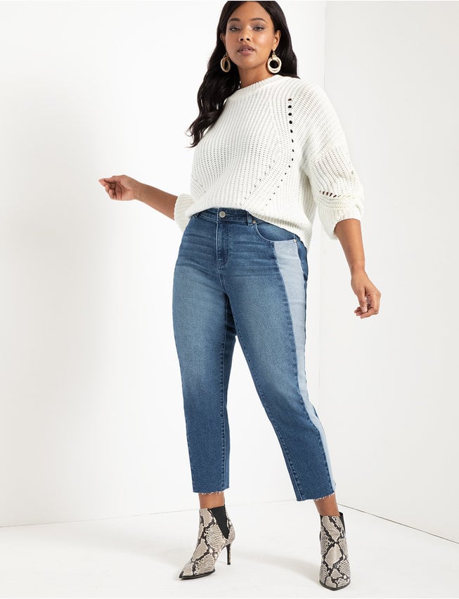 Eloquii Relaxed Two-Tone Jean | How to Wear the 2-Toned Trend ...