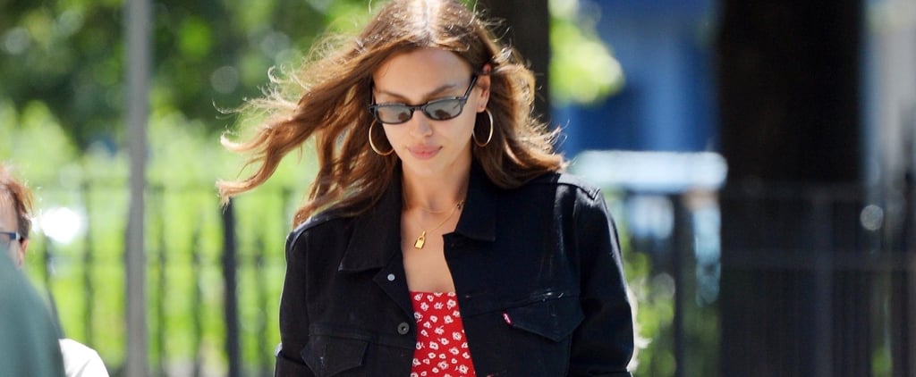 Irina Shayk Red Reformation Dress in NYC