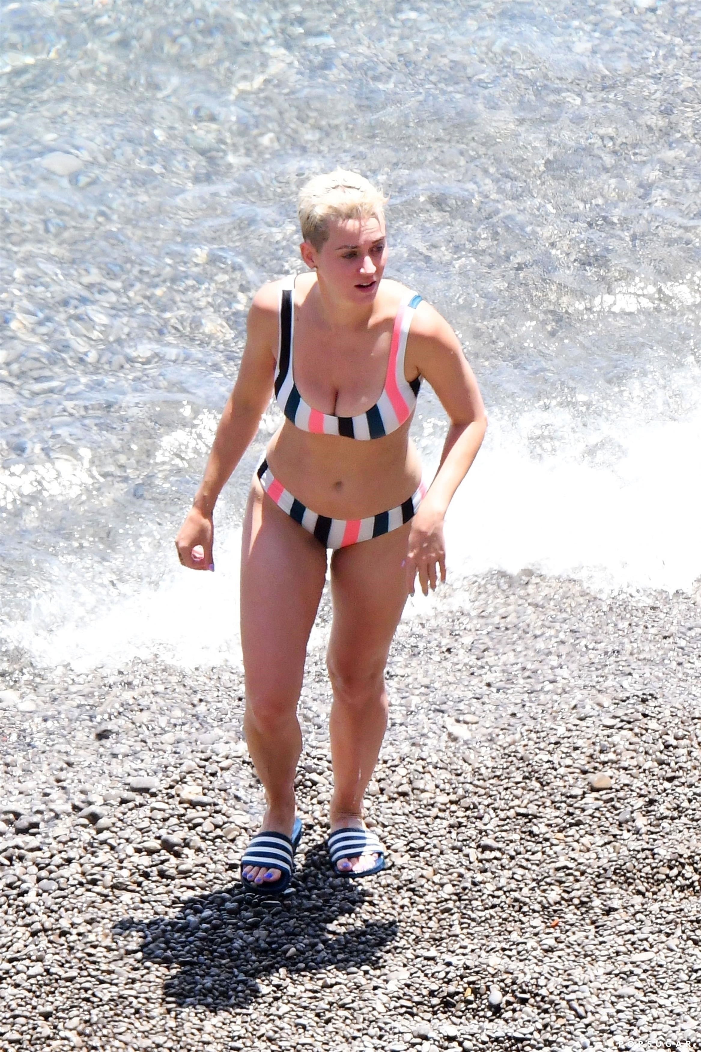 Katy Perry Solid and Striped Bikini | POPSUGAR Fashion