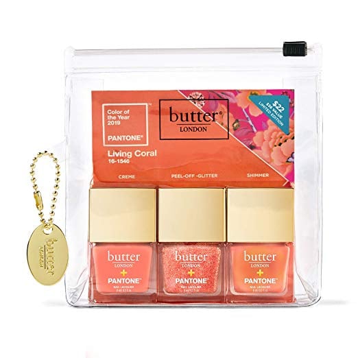 Butter London 3-Piece Lacquer Set, Living Coral