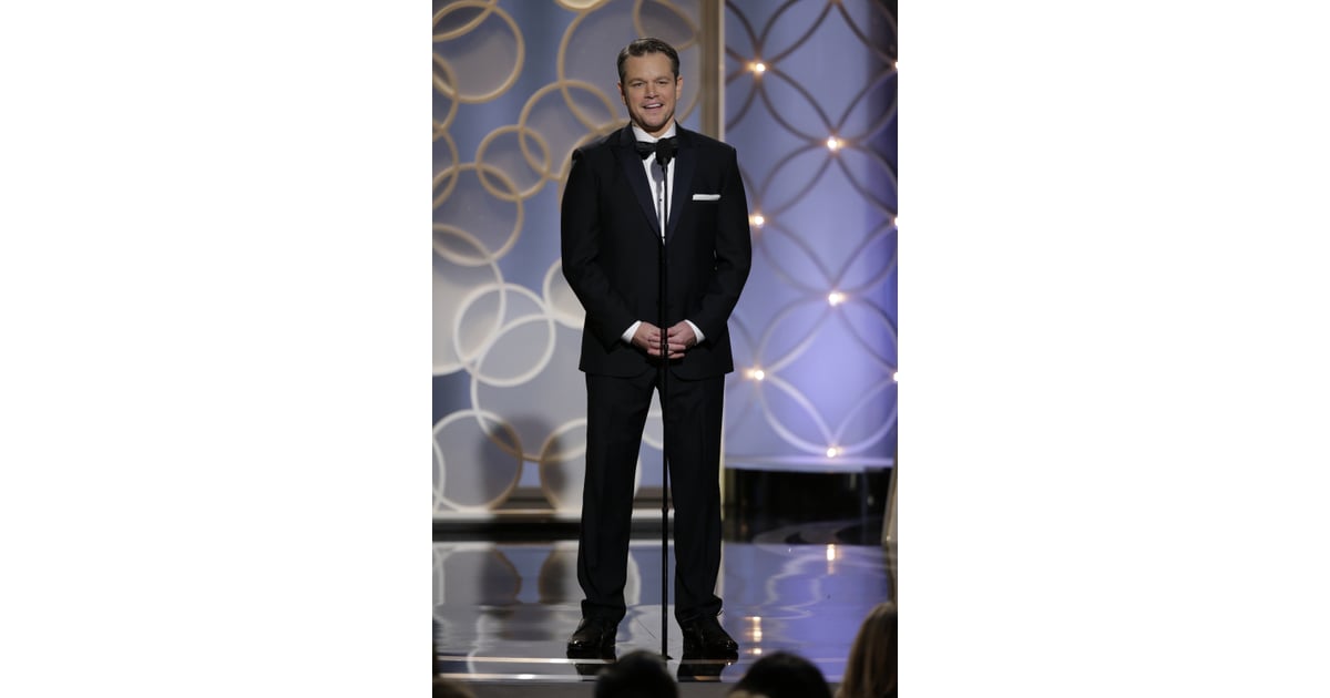Matt Damon Continues the Garbage Man Joke Golden Globes Best Moments