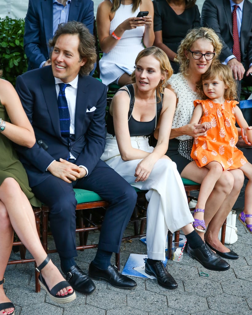 When she sat down — in the front row, of course — the star gave us a better view of her black oxford shoes.