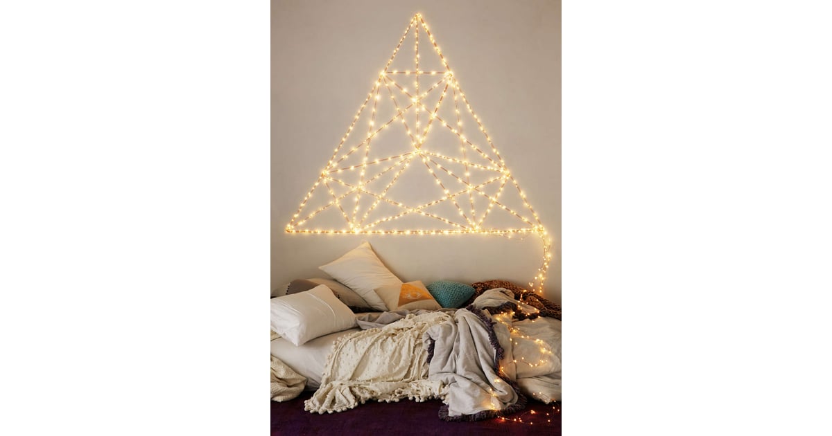 Create beautiful holiday wall art with mounted lights. How to